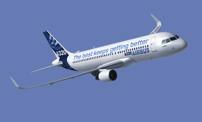 A320 équipé de « sharklet »