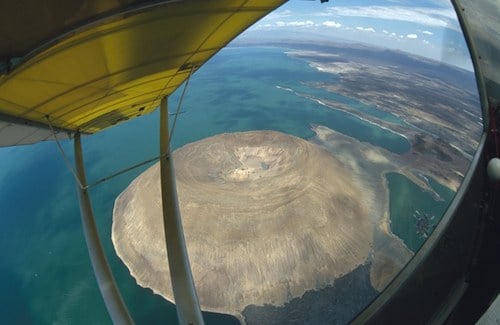 Survol du lac Turkana au Kenya