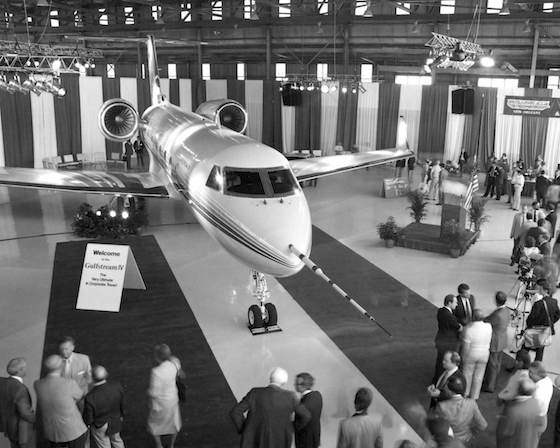 Présentation du Gulfstream GIV en septembre 1985 à Savannah (Georgie) 