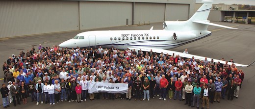 Le Falcon 7X, premier avion d’affaires à commandes de vol numériques 