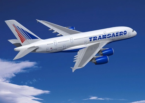 A380 aux couleurs de la compagnie russe Transaero