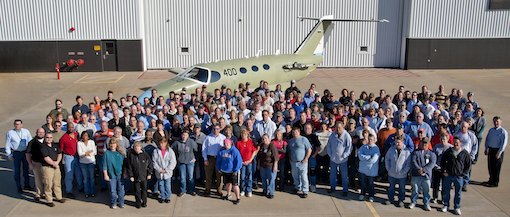 Le Citation Mustang est assemblé par Cessna dans son usine d'Independence (Kansas)