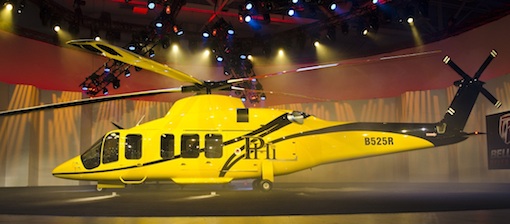 Une mise en scène hollywoodienne pour dévoiler le Bell 525 Relentless à Heli-Expo 2012