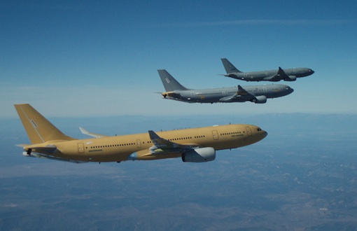 Airbus Military a enregistré pour l'A330 MRTT, 28 commandes de 4 clients : Australie, Arabie Saoudite, Emirats arabes unis et Royaume-Uni. 