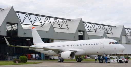 Premier A320 équipé de winglets Sharklet 