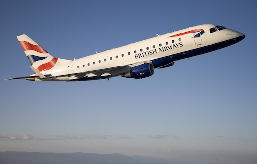 La ligne Angers-London City est assurée par un Embarer 170 de BA Cityflyer