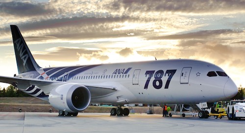 Le 787 Dreamliner est entrée en service sur les lignes d'ANA à l'automne 2011
