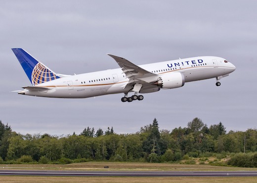 United est la compagnie de lancement du Boeing 787 Dreamliner aux USA