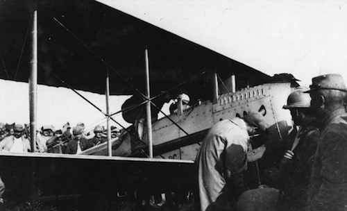 L'avion de Guynemer sur l'aérodrome de Mont-de-Marsan, au début du XXème siècle