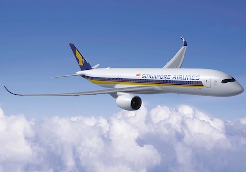 Singapore Airlines a en commande ou intention d'achat, 40 biréacteurs A350-900