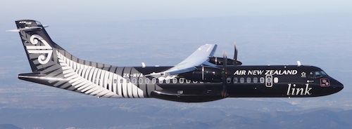 L'ATR 72-600 d'Air New zealand aux couleurs des « All Blacks » 