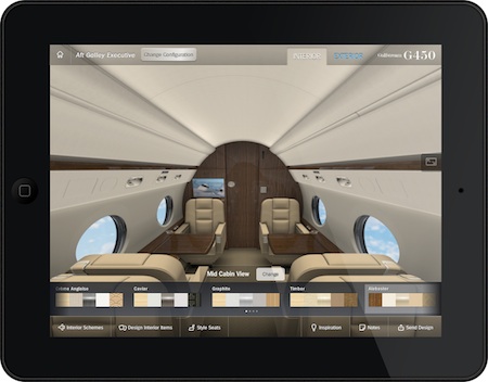 Gulfstream propose une application iPad par modèle 