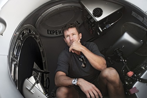 Felix Baumgartner dans l'attente de l'ouverture de la fenêtre météo