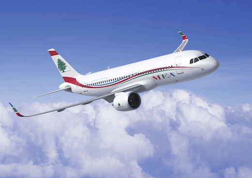 Cette commande de 10 A320NEO est la confirmation d'une promesse d'achat (MOU) signée en juillet 2012 entre MEA et Airbus.