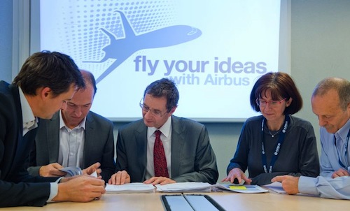 Le jury du concours Fly Your Ideas d'Airbus