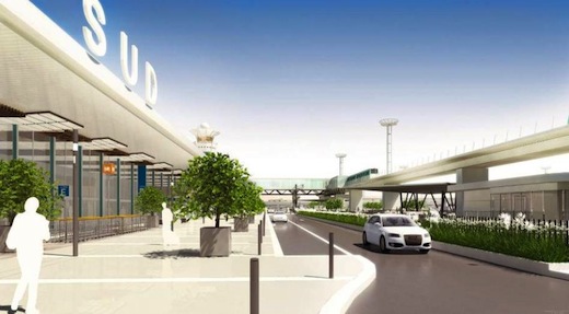 Le parvis piéton du Terminal Sud sera arboré et élargi pour atteindre 17 mètres 