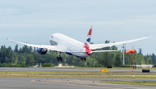 2. Le premier 787 de British Airways est équipé en trois classes (1ère : 34 sièges, Business : 25, et Eco : 154).