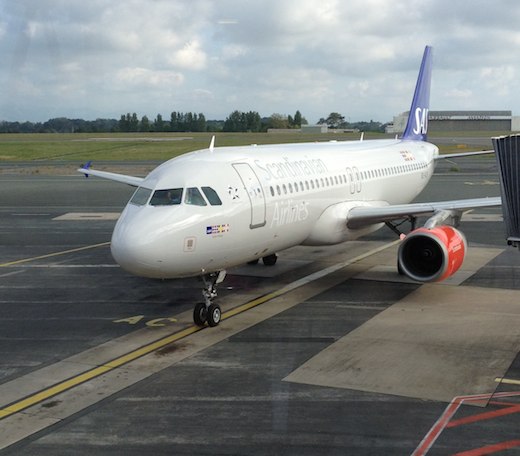 Biarritz, 28 juin 2013 : arrivée du premier vol SAS en provenance de Copenhague