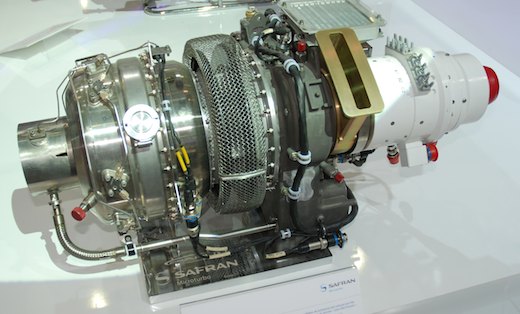 L'e-APU60 de Microturbo sur le stand Safran au salon du Bourget 2013