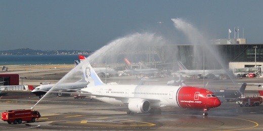 L'arrivée du premier 787 à Nice
