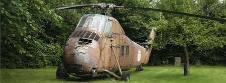2. Le Sikorsky H34 avant le début des travaux de restauration.