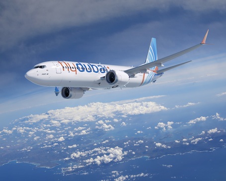 Boeing 737 MAX 8 aux couleurs de la compagnie flydubai