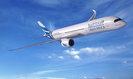 A350-900 aux couleurs de la start up Lybian Wings