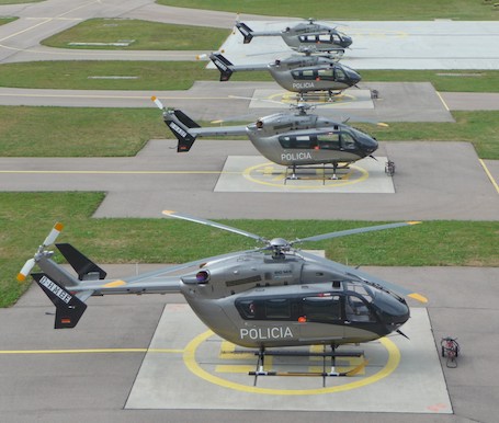 Eurocopter prévoit de livrer les quatre EC145 de la police péruvienne avant fin 2013