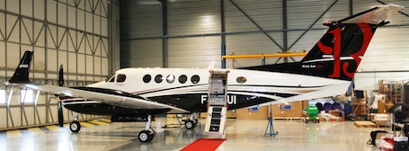 L'un des deux King Air 250 d'Altagna aux couleurs de Beechcraft