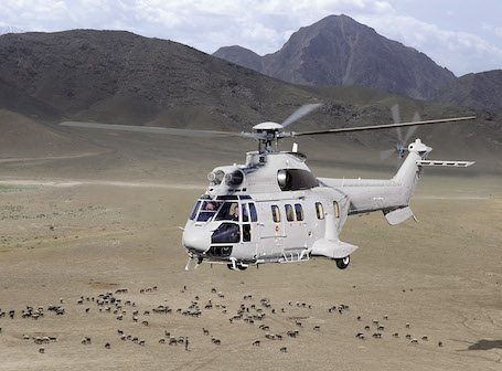 Plus d'une centaine d'AS332 Super Puma sont en exploitation en Amérique du Sud