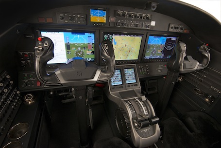 1. Les écrans tactiles font leur entrée dans le cockpit du Citation CJ2+ équipé de la suite avionique Garmin G3000