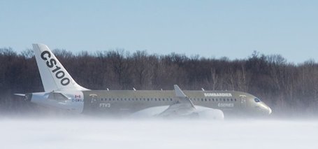 Le premier vol du troisième avion d'essai du programme CSeries a eu lieu dans des conditions hivernales
