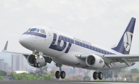 LOT a été la première compagnie au monde à mettre en service un avion de la famille E-Jet d’Embraer.