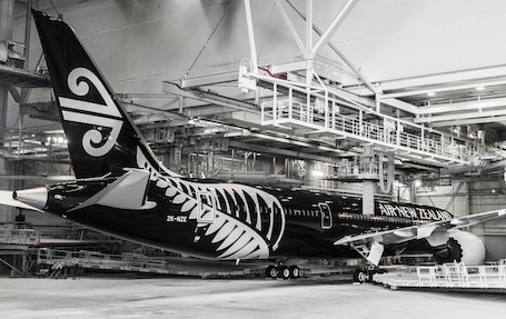 Le 787-9 en noir et blanc