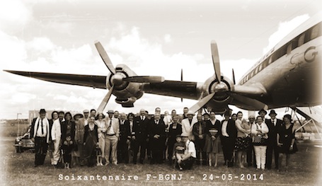 2. Créée en 2000, l'Amicale du Super Constellation compte une cinquantaine de membres réunis, ici, le 24 mai 2014, pour fêter les 60 ans du Lockheed L-1049 C (F-BRAD) exploité en 1953 par Air France (F-BGNJ).