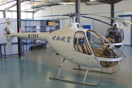 Le premier hélicoptère Cabri G2 d'Hélicoptère Guimbal destiné à un client chinois
