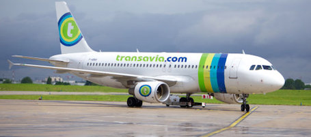 Un des quatre A320 d'Air France aux couleurs de Transavia