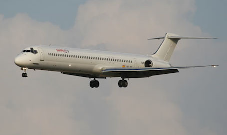 Le MD83 de la compagnie espagnole Swiftair est équipé de 167 sièges
