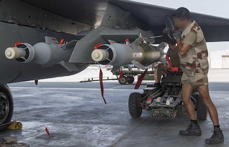 Les deux Rafale de l’Armée de l’air qui sont intervenus en Irak étaient équipés de bombes air-sol guidées laser GBU...</div></noscript>				</div>

				
					<aside class=