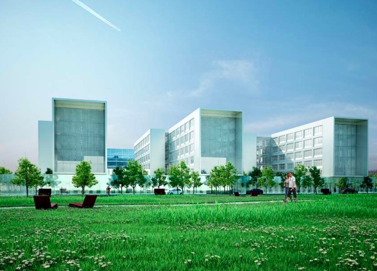 Les bâtiments du futur site Safran à Toulouse