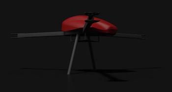 Conception 3D du châssis du drone Urban Y6-950 de Drone-RC