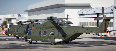 Trois des quatre NH90TTH des forces armées belges