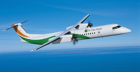 Bombardier Q400 aux couleurs d'Air Côte d'Ivoire