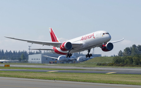 787 Dreamliner de Boeing aux couleurs d'Avianca