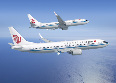 737NG et 737 MAX aux couleurs d'AIr China