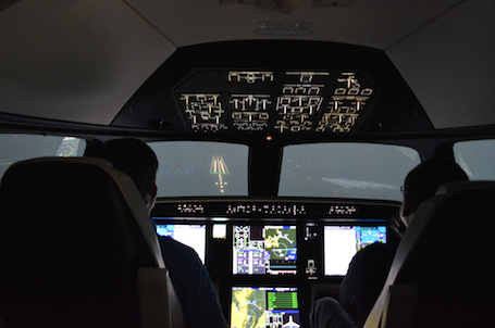 Simulateur de vol Level C de Legacy 500 d'Embraer (Flight Safety International)