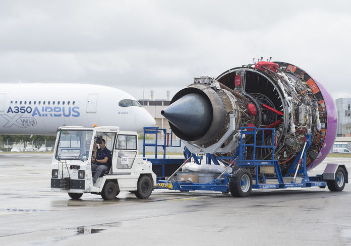 Le moteur Rolls-Royce Trent XWB-97 doit voler cet automne sur le banc d'essais volant (A380) d'Airbus à Toulouse