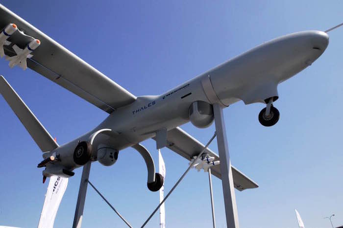 Le drone tactique de surveillance/frappe adapté au programme polonais Gryf est extrapolé du système Watchkeeper de Thales