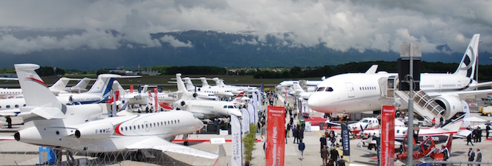 Sur l'exposition statique d'Ebace 2016 à Genève, le BBJ787 réserve la visite de sa cabine VVIP à quelques privilégiés seulement