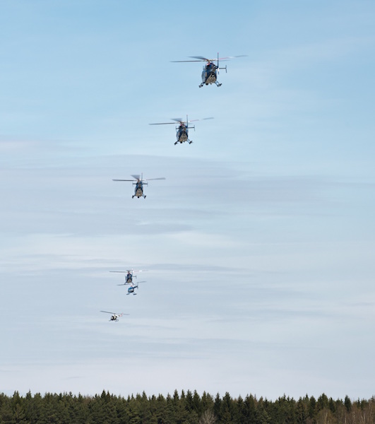 Les sept nouveaux hélicoptères Bell 429 de la police suédoise
